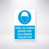 Vinç Altında Baretsiz Çalışmak Yasaktır Sticker 20X28 Cm
