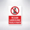 Vinç Çalışma Alanında Bulunmak Tehlikeli ve Yasaktır Sticker 20X28 Cm