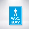 W.C Bay Sticker 20X28 Cm