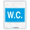 W.C Sticker 20X28 Cm