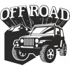 Off Road Jeep Sticker 10x10 cmRenkli Sticker