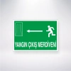 Yangın Çıkış Merdiveni <-- Sticker 20X28 Cm