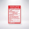 Yangın İhbar Yönetmeliği Sticker 20X28 Cm