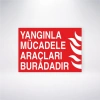 Yangınla Mücadele Araçları Buradadır Sticker 20X28 Cm