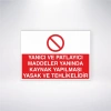 Yanıcı ve Patlayıcı Maddeler Yanında Kaynak Yapılması Yasak ve Tehlikelidir Sticker 20X28 Cm