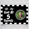 Yarış Temalı Doğum Günü Afişi 100X150 cm