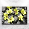 Yeşil Çiçekler Kanvas