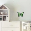Yeşil ve Siyah Detaylı Kelebek Duvar Stickerı