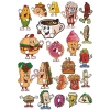 Yiyecekler Sticker Set-1 15 Parça Telefon, Tablet, Defter, Laptop Sticker