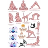 Yoga Sticker Set 13 Parça Telefon, Tablet, Defter, Laptop Sticker