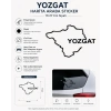 Yozgat Harita Araba Sticker 17x17 Cm Siyah