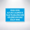Yüksek Devirli Aleylerle Çalışırken ve Talaş Fırlamalarına Karşı Gözlerinizi Koruyunuz Gözlük Takınız Sticker 20X28 Cm
