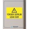 Yüksek Gerilim Uzak Dur Sticker 20X28 Cm