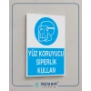 Yüz Koruyucu Siperlik Kullan Sticker 20X28 Cm