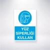 Yüz Siperliği Kullan Sticker 20X28 Cm
