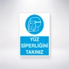 Yüz Siperliği Takınız Sticker 20X28 Cm