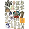Zombi Mumya Sticker Set 3 20 Parça Telefon, Tablet, Defter, Laptop Sticker
