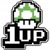 1up Sticker 10x10 cmRenkli Sticker