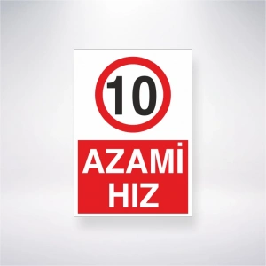 10 Azami Hız Sticker 20X28 Cm