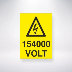 154000 Volt Sticker 20X28 Cm