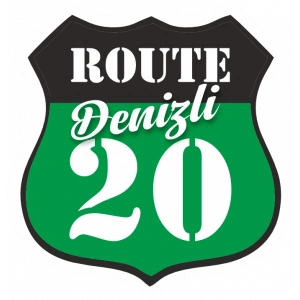 20 Denizli Sticker 10x10 cmRenkli Sticker