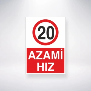 20 Azami Hız Sticker 20X28 Cm