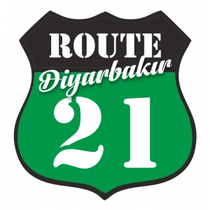 21 Diyarbakır Sticker 10x10 cmRenkli Sticker