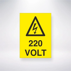 220 Volt Sticker 20X28 Cm