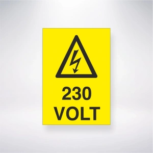 230 Volt Sticker 20X28 Cm