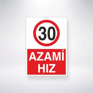 30 Azami Hız Sticker 20X28 Cm