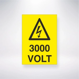3000 Volt Sticker 20X28 Cm