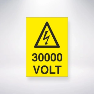 30000 Volt Sticker 20X28 Cm