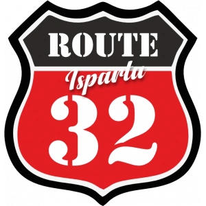 32 Isparta Sticker 10x10 cmRenkli Sticker