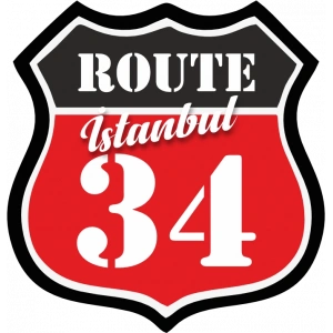 34 İstanbul Sticker 10x10 cmRenkli Sticker