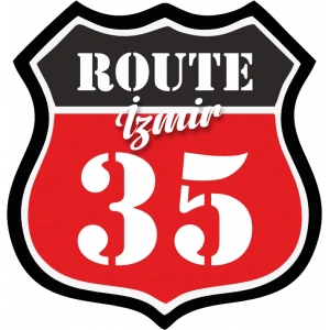 35 izmir Sticker 10x10 cmRenkli Sticker