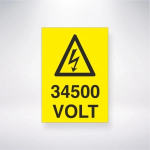 34500 Volt Sticker 20X28 Cm