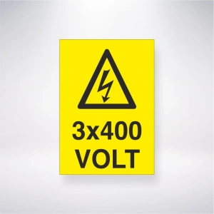 3x400 Volt Sticker 20X28 Cm
