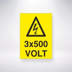 3x500 Volt Sticker 20X28 Cm