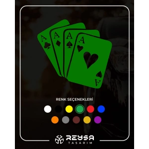 4 As Sticker17x17 Cm Yeşil