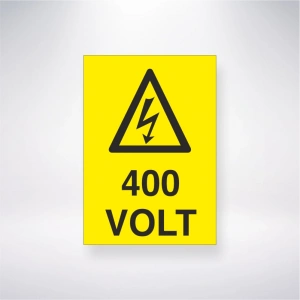 400 Volt Sticker 20X28 Cm