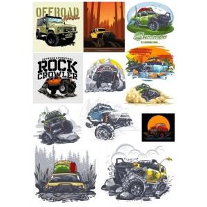 4x4 Off Road Sticker Set4 12 Parça Telefon, Tablet, Defter, Laptop Sticker