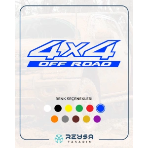 4x4 Ofroad Sticker 17x17 Cm Mavi