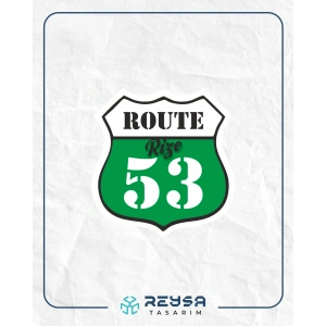 56 Rize Sticker 10x10 cmRenkli Sticker