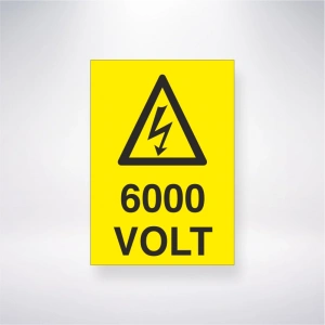 6000 Volt Sticker 20X28 Cm