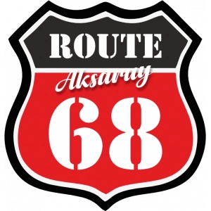 68 Aksaray Sticker 10x10 cmRenkli Sticker