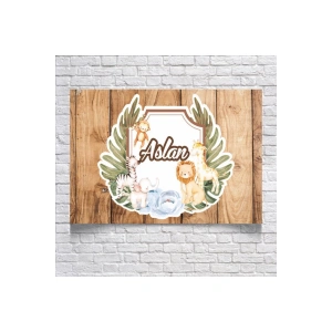 Safari Temalı Doğum Günü Afişi 50X70 cm