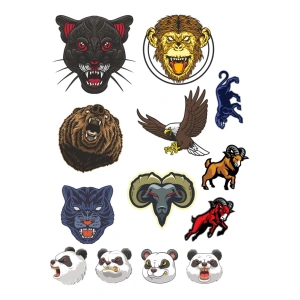 Agresif Hayvanlar Sticker Set-5 13 Parça Telefon, Tablet, Defter, Laptop Sticker