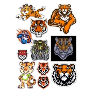 Leopar Sticker Set -1 11 Parça Telefon, Tablet, Defter, Laptop Sticker