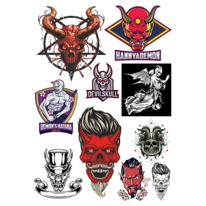 Şeytan Sitcker Set-1 10 Parça Telefon, Tablet, Defter, Laptop Sticker