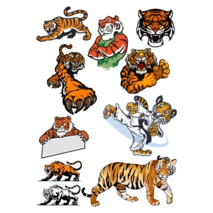 Kaplan Sticker Set -1 9 Parça Telefon, Tablet, Defter, Laptop Sticker